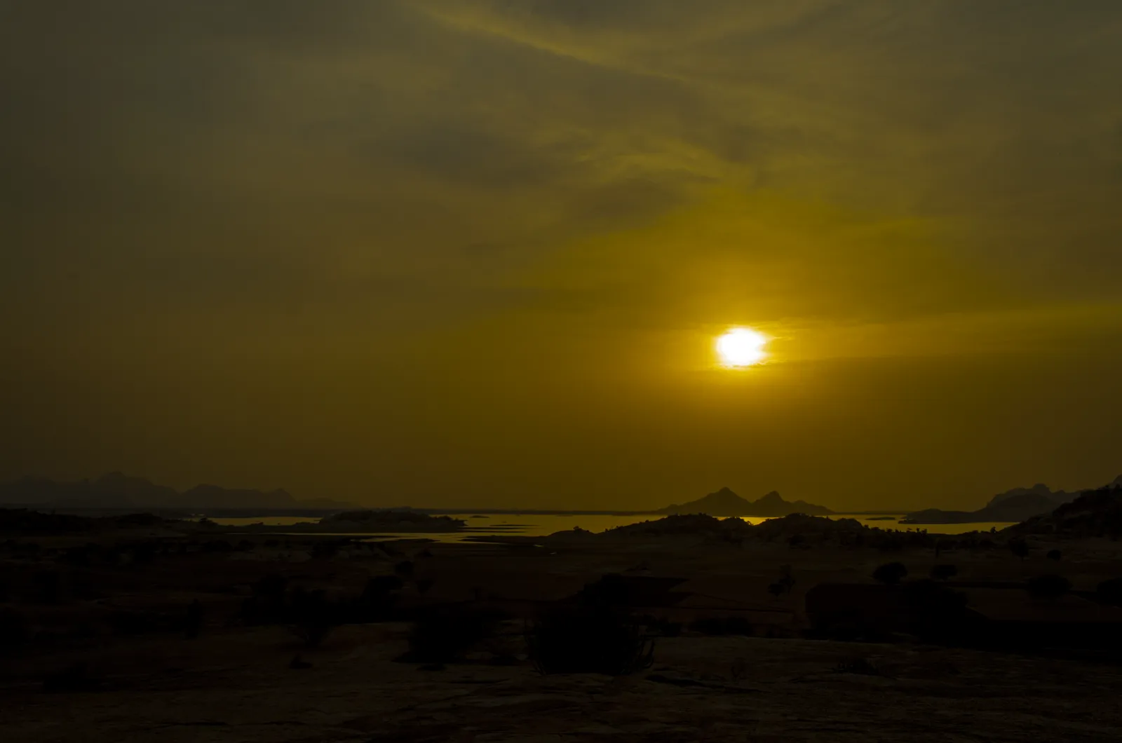 Sunset over the Jawai wetlands
